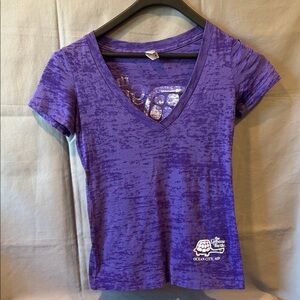 Next Level Apparel Purple V-Neck Women's Tee